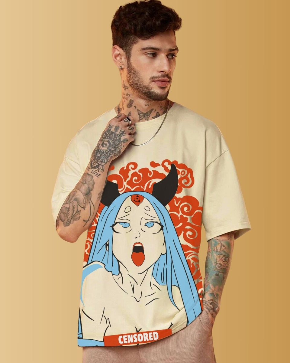 Shop Kaguya Ahegao Oversized Anime T-shirt - Fans Army