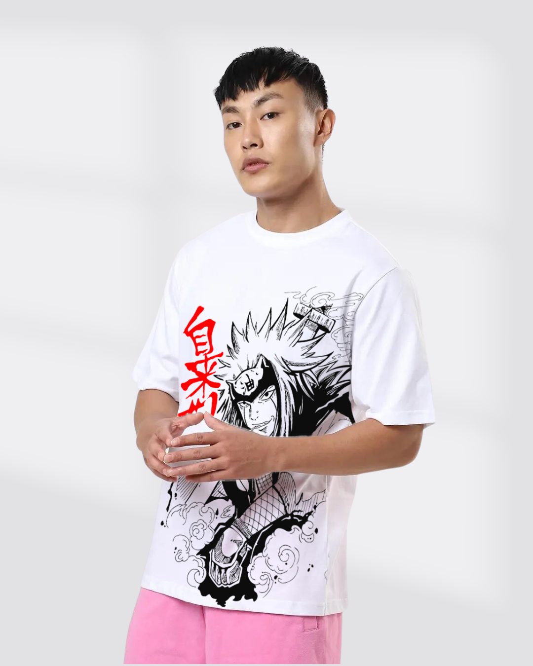 Naruto jiraya anime oversized t-shirt