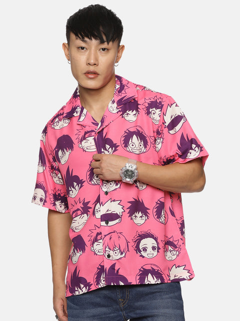 Chibi Faces Oversized Anime Shirt