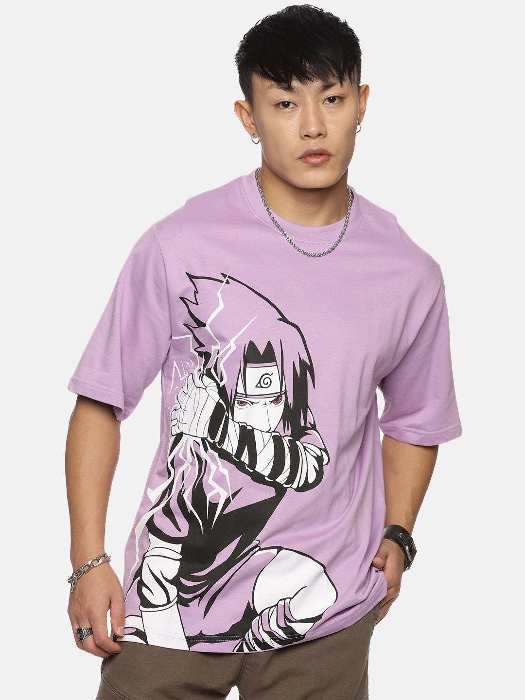 naruto sasuke anime printed oversized tshirt