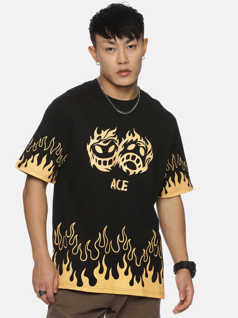 Portgas D Ace Over Sized Anime T-shirt