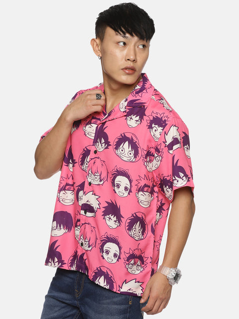 Chibi Faces Oversized Anime Shirt