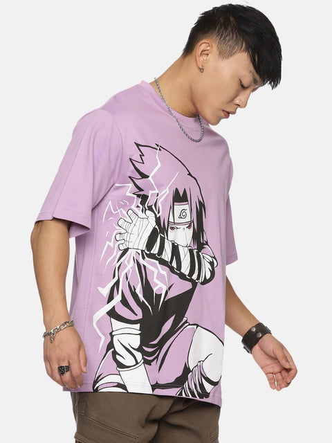 naruto sasuke anime printed oversized tshirt