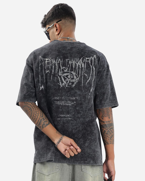 The Darkness Acid Wash Heavy Guage Oversized T-shirt