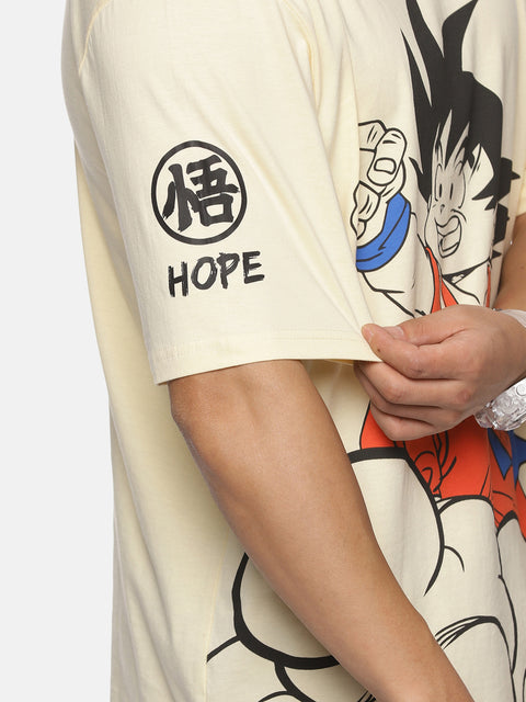 dragon ball goku hope oversized anime streetwear t shirt