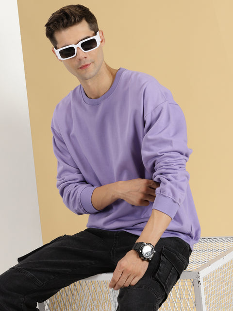 BUY LAVENDOR OVERSIZED SWEATSHIRT FOR MEN
