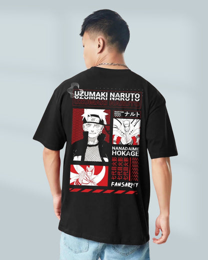 Combo Pack Of 2 - Naruto X Ultra Instinct Oversized T-shirt Combo