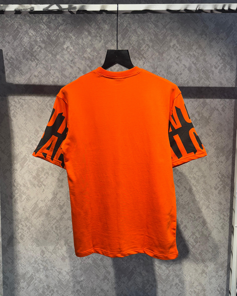 The Typo Art Heavy Guage Oversized T-shirt Orange