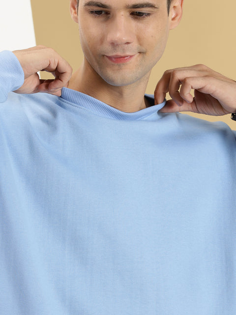 Sky Blue Oversized Sweatshirt