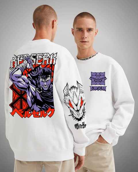 bersek oversize anime sweatshirt | anime winter wear merchandise | Fans Army 