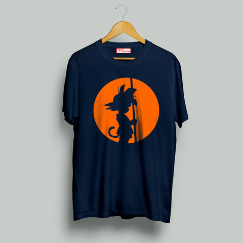 Little goku dragon ball z anime navy blue tshirt